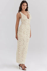 Livette - 3D Roses Maxi Dress