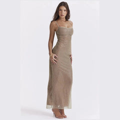 Livette - Gold Sequin Shine Maxi Dress