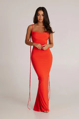 Jiani Gown - Tangerine