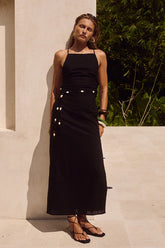 Madelena Midi Dress - Black