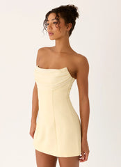 Luna Rosa Mini Dress - Baby Yellow