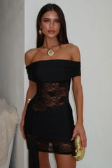 Lulea Off-Shoulder Mini Dress - Black