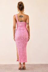 Spotlight Lace Maxi Dress - Pink