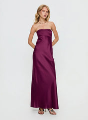 Rozelle Strapless Maxi Dress Currant