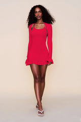 Crochet Halter Mini Dress