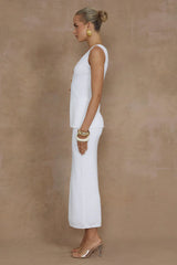Nadina Midi Skirt - White