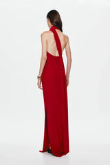Misha Nicolette Jersey Maxi Dress - Cherry