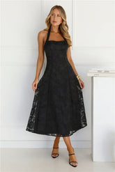 Disco Daze Halter Midi Dress