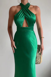 Frances Slip Dress - Emerald