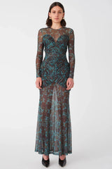 Misha Talitha Maxi Dress - Vintage Chintz Print Jade