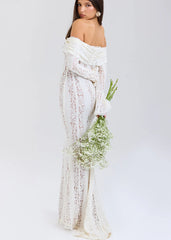 Livette - Vintage Off Shoulder Maxi Dress