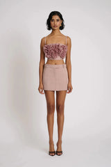 Emerson Skirt - Blush Pinstripe