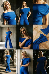 Atom Label Colbalt Blue Carbon Jumpsuit