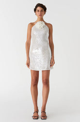 Misha Ciara Sequin Mini Dress - Ivory