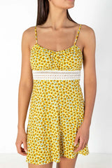 Sunflower Crochet Trim Dress