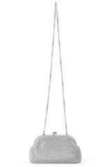 Ela Crystal Clutch - Silver