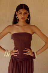 Fleur Shirred Maxi Dress