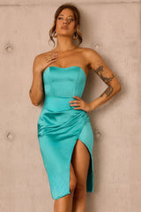 Soft Ballad Midi Dress - Aqua