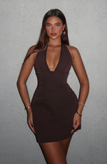 Feelings For You Mini Dress Chocolate