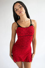 Lace and Bow Mini Dress
