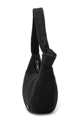 Jessica Crystal Mesh Bag - Black