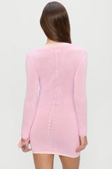 Logan Knit Mini Dress - Pink Cloud