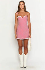 Cutie Pie Red Gingham Mini Dress