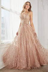 Nala Glitter Gown - Rose Gown