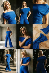 Atom Label Colbalt Blue Carbon Jumpsuit