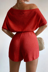 Miami Knit Romper - Red